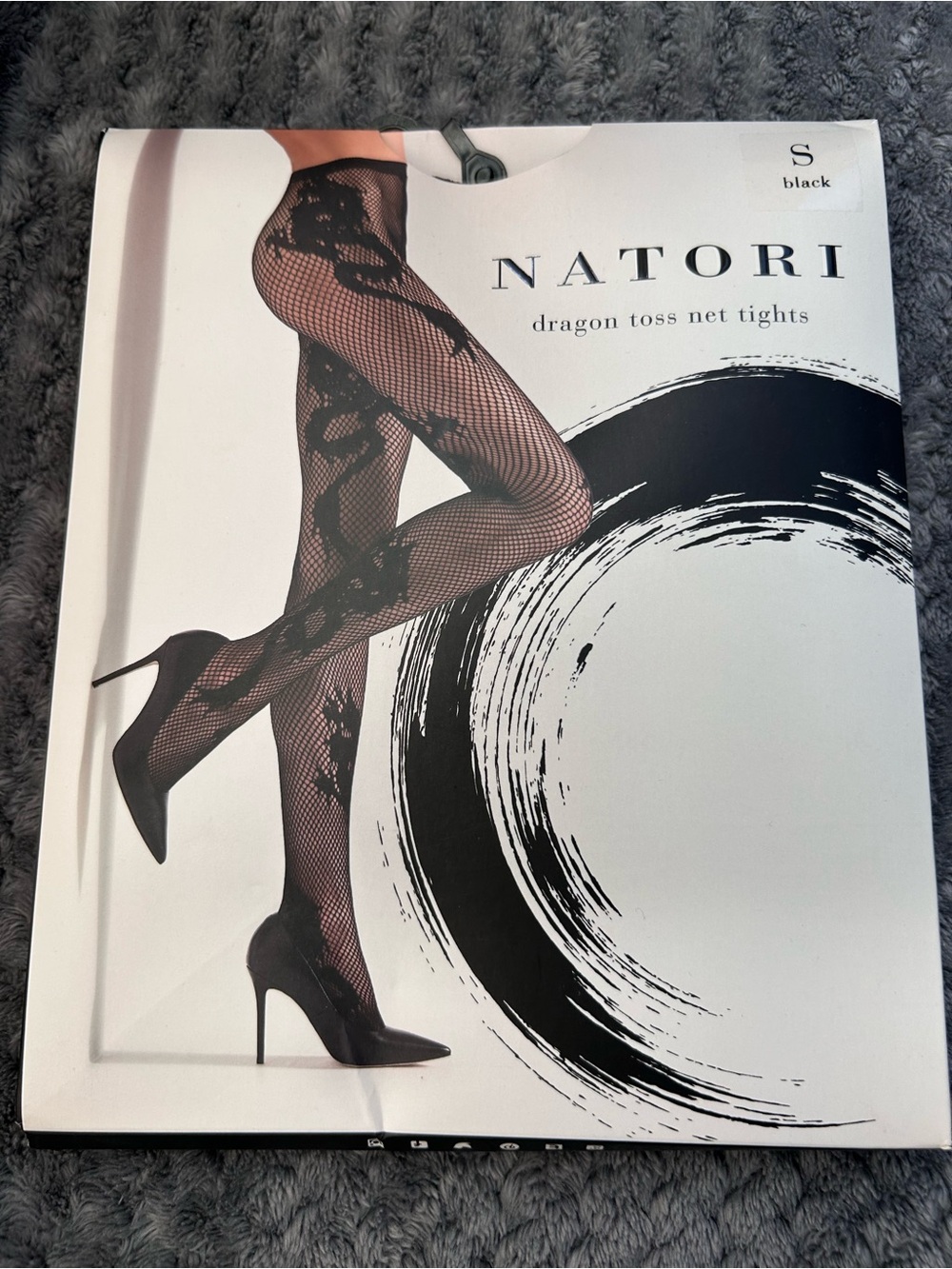 Natori Black Dragon Toss Net Tights